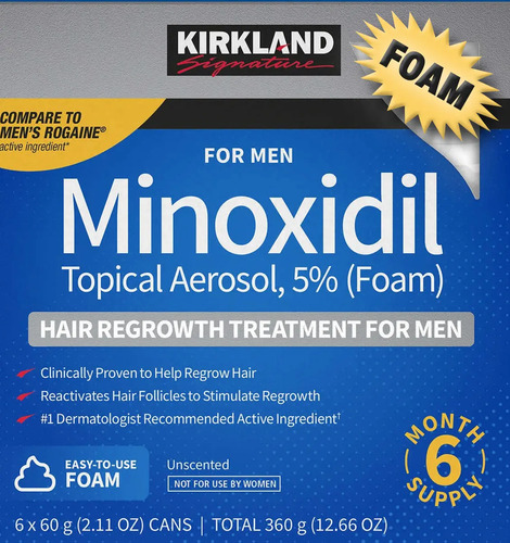 Kirkland Signature Minoxidil 5% Extra Strength Men Hair Regrowth Solution