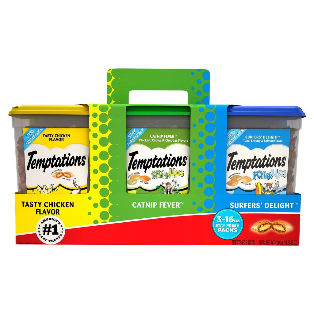 Temptations Classic Creamy Milk Dairy Flavor Crunchy Cat Treats - 6.35oz