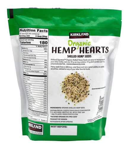 Kirkland Signature Hemp Hearts 907gr 32oz 2