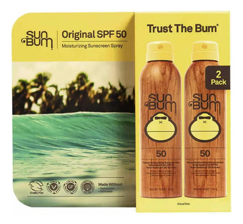 Sun Bum Moisturizing Sun Protection Spf50 142g, 2pack