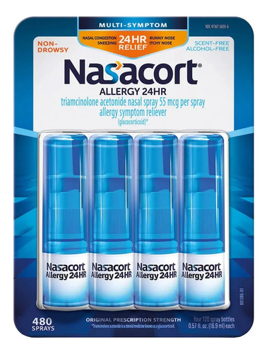 Nasacort Allergy 24 HR 55 mcg per spray, 4 spray