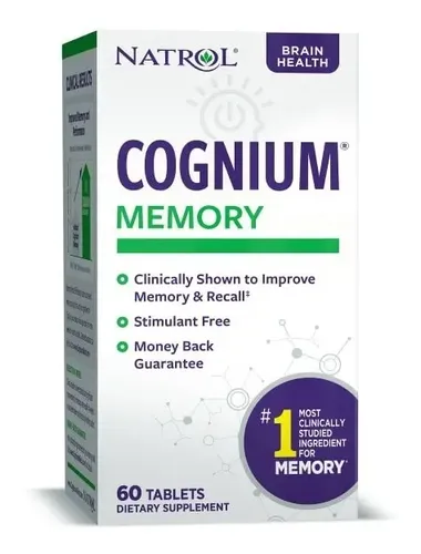 Suplemento Memoria Natrol Cognium 100mg 60 Tabs Sin Sabor Neutro 3